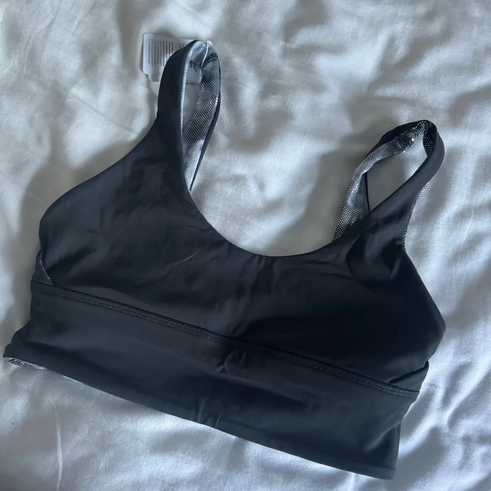 126 🆕🤍 Lululemon Align Bra A/B Cup Shine Diamond Dye Starlight Graphite Grey - Picture 8 of 11